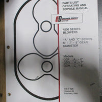 Gardner Denver GDGAEAA Positive Displacement Blower 711-4500 1-3/4" Shaft Dia