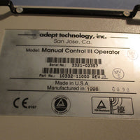 Adept Technology Manual Control III Operator  Teach Pendant 10332-11000 Rev. A