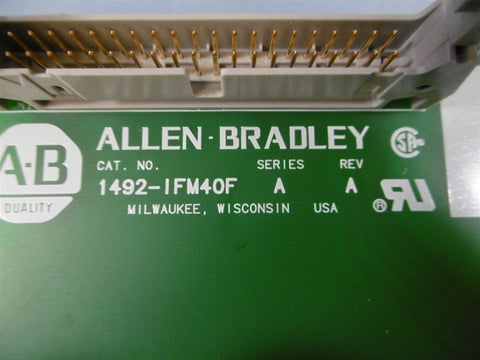 New Allen Bradley 1492IFM40F Series A REV A Terminal Module