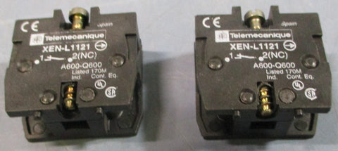(Lot of 2) Schneider Electric Telemecanique XENL1121 Contact Block 240V 3A