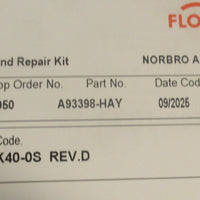 Flowserve 20RK39R6 Pneumatic Actuator Seal and Repair Kit