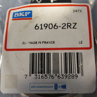 SKF 61906-2RZ Single Row Deep Grove Ball Bearing 30mm ID 47mm OD 9mm W Lot of 2