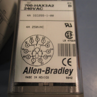 ALLENBRADLEY Tube Base General Purpose Relay 240 V AC 50/60 Hz Ser B 700HAX3A2