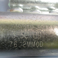 Lot of 2 Morris Coupling 3Bolt 76.2mm OD 3.5" Diameter x 6" Length 33COD