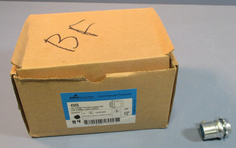 Box of 84 CrouseHinds 450S Set Screw Thinwall Conduit 1/2" Box Connector NIB