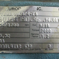 Sew Eurodrive KF76DT100L84KS 3 Ph, 1.2/2.4 HP Gear Motor 9/18 RPM Final Output