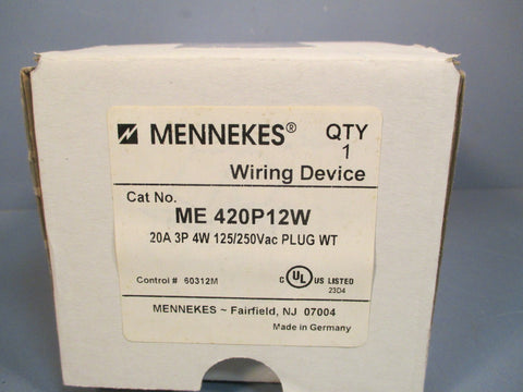 Mennekes Watertight Electrical Plug ME 420P12W