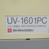Shimadzu UV1601PC UVVisible Spectrometer Spectrophotometer