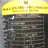 Baldor DC Gearmotor 33-2408Z148G1 1/2Hp 40:1 Ratio 90V 0.5HP 3/4" Shaft Dia