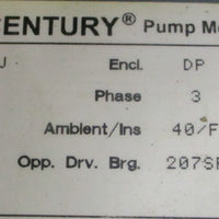 AO Smith E491 Century Pump Motor 785054901OJ 3PH 25HP 200/400 230/460V