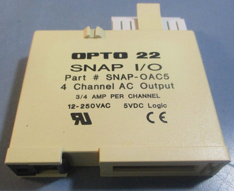 Opto 22 Snap I/O SNAP-OAC5 4 Channel AC Output Module 3/4A Per Channel 12-250VAC