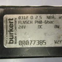 Burkert Solenoid Valve 00077385 2.5 NBR MS FLNSCH 24V PN06 BAR