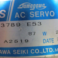 Tamagawa TBLS 3789 E53 AC Servo Motor 87W 243V 3789E53