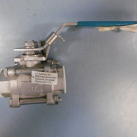 AT Controls 1" 55TH0100XXX 3 Piece Air Operated Manual Ball Valve