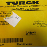 Turck PKG 6Z10/S90 Automation Cable U087882 6Pin M8 Female Connector