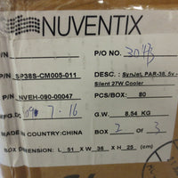 Nuventix 5 VDC SynJet Par38 Silent 27W Cooler SP38SCM005011 Box of 80