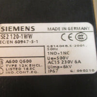 Siemens 3SE2 120-1WW Lever Limit Switch 90 Degree Action 1NO+1NC Used