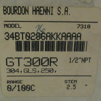 Bourdon Haenni GT300R Biometrical Industrial Thermometer 0/100c