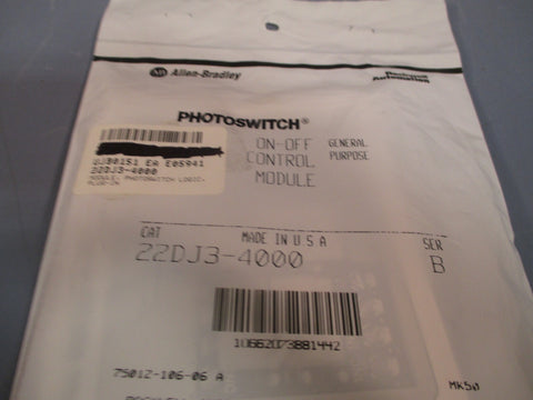 Allen Bradley OnOff Photoswitch Control Module Series B 22DJ34000