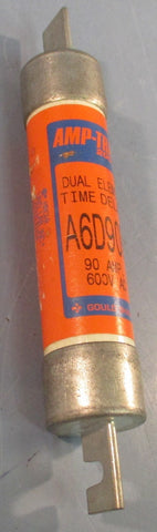 Gould Shawmut A6D90R Time Delay Fuse 90A 600V AC Dual Element