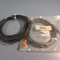 LOT OF 2 IFM ELECTRONICS PXCST CABLE 3 PIN M8 FEMALE ELB 5M PVC BK 24AWG 60VAC
