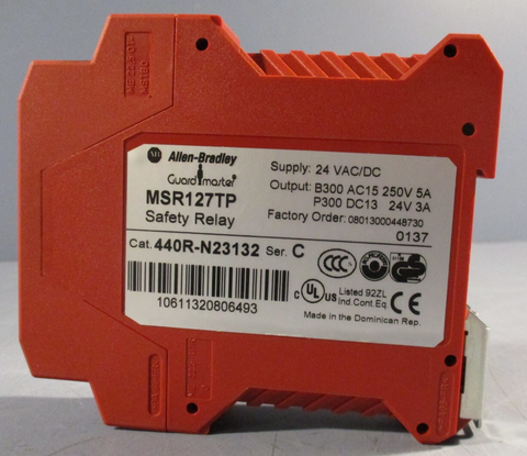 Allen Bradley MSR127TP Guardmaster Safety Relay Ser. C 24v-ac/dc 440R-N23132