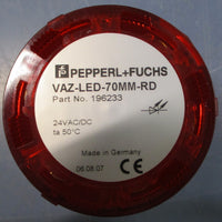 (Lot of 2) Pepperl + Fuchs VAZLED70MMRD Red Light Module 24VAC/DC 196233