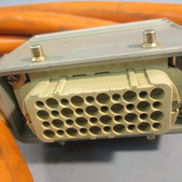 Indramat 04-0101 N.C. Cable 20Ft Long IN-197-02-21-092 W/ 2 Connector Sockets