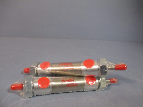 Lot of (2) BIMBA Doubleacting doubleend rod pneumatic air cylinder 040.5DXDEV