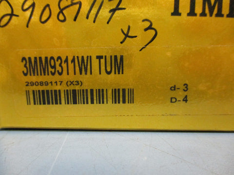 Timken 3MM9311WI TUM Angular Contact Ball Bearing d3 D4 NEW