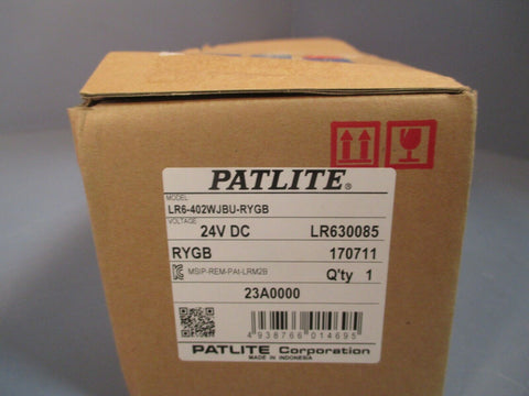 Patlite LED Stack Stack Control Light 24VDC, 4 Colors LR6-402WJBU-RYGB