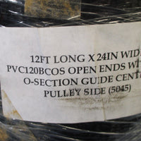 Unbranded 12 Ft x 24 IN Smooth Black Top PVC Guided Open End Conveyor PVC120BCOS