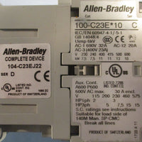 Allen Bradley 104-C23EJ22 IEC Reversing Contactor Assembly 24 VDC 23 A