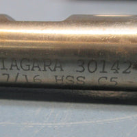 Niagara 30142, 7/16" HSS LD=2.38 3 Flute Pro CNC Resharpened End Mill