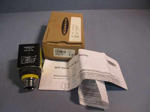 BANNER ENGINEERING PHOTOELECTRIC SENSOR Q40SP6LPQ2 34679 10-30VDC