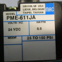 Mac Valves 6312D000PM611JA Solenoid Valve 25150PSI 8.5W 24VDC