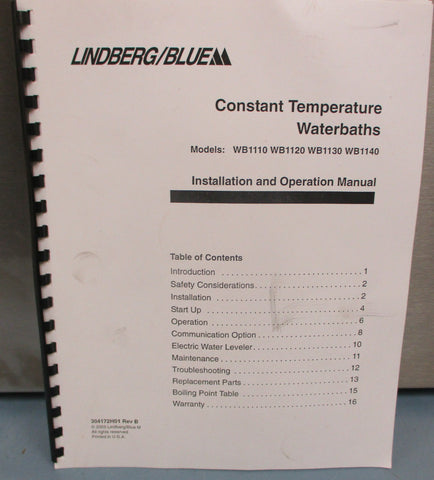 Lindberg Blue M WB1130A1 Waterbath 120V 2.49kW 100 Deg C Max 18" x 20" x 9.5"