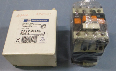 Telemecanique CA2DN22B6 Control Relay 24V 60Hz 005115 600VAC Max CA2 DN22B6