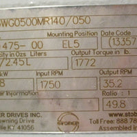 Stober K203WG0500MR140/050 Gear Reducer 49.8:1 1.0 Hp 35.2 Output RPM NOS
