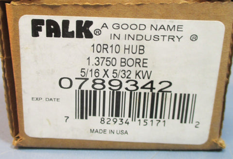 Falk 789342 Coupler Hub 10R10 1.375 Bore 5/16 x 5/32 KW NIB