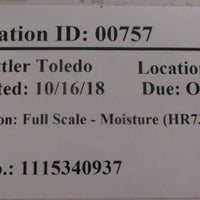 Mettler Toledo HR73 Halogen Moisture Analyzer w/ Power Cord 100120/200240V