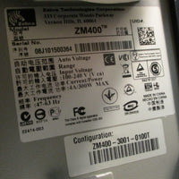 Zebra ZM400 Thermal Transfer Label Printer ZM40030010100T 100240V