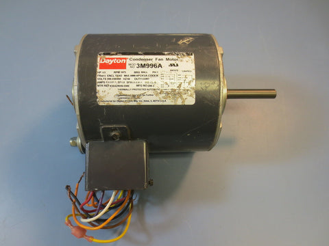 Dayton 1/3 HP Single Phase 1075 RPM Condenser Fan Motor Model No. 3M996A