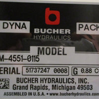 Bucher Dyna Pack M45510115 Hydraulic Pump Kit Baldor 34G9354963 Motor