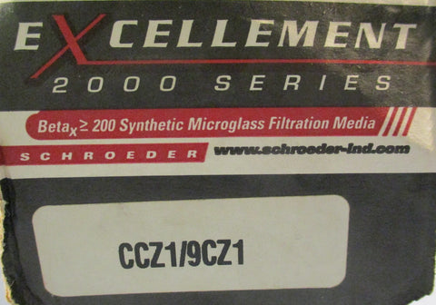 Schroeder Industries Excellment 2000 Series CCZ1/9CZ1 filter