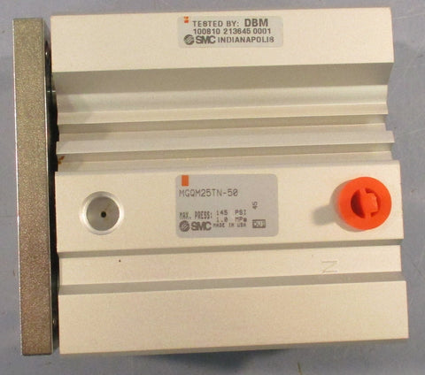 SMC MGQM25TN50 Pneumatic Guide Slide Cylinder 145PSI 1MPa 25mm Bore