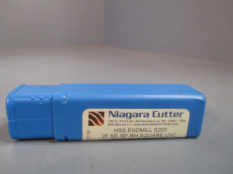Niagara Cutter 3/4" HSS End Mill Square 2 Flute 3/4x3/4x15/16x39/16 EDP# 20244