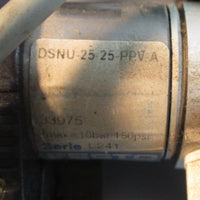 Mounted Festo DSNU2525PPV A Pneumatic Cylinder w/ Two 159425 Cables