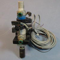 Mounted Festo DSNU2525PPV A Pneumatic Cylinder w/ Two 159425 Cables