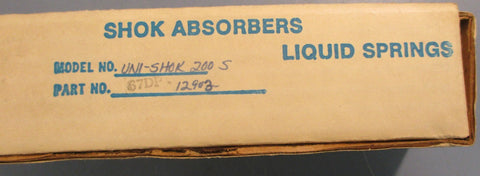 Taylor Devices Inc 67DP-12903 Shock Absorber Uni Shock 200 S